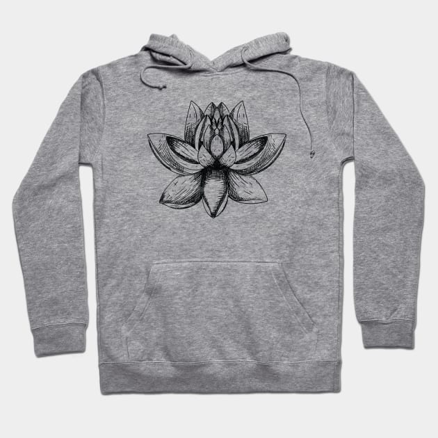 Lotus Flower Hoodie by edwardechoblue